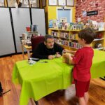 The book signing line at Little Shop of Stories